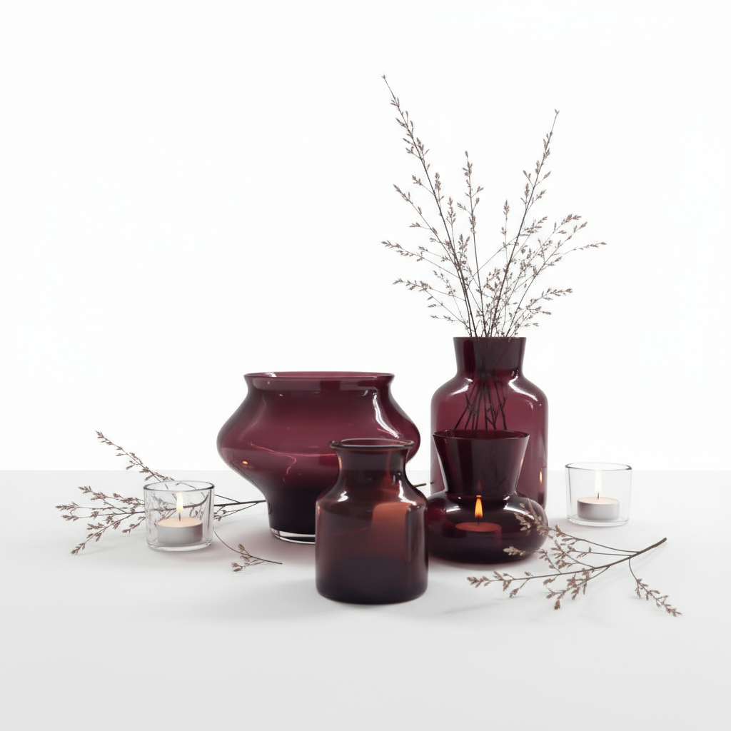 Åseda purple glass vase 1960s-70s authentic