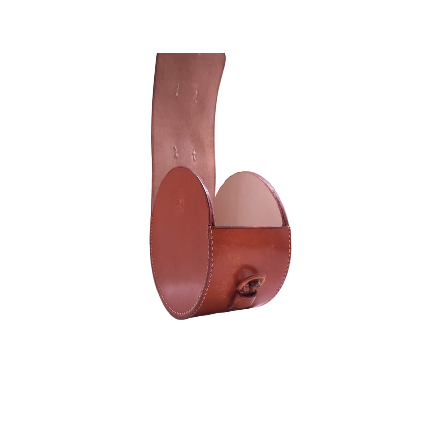 Vintage leather case open showing interior