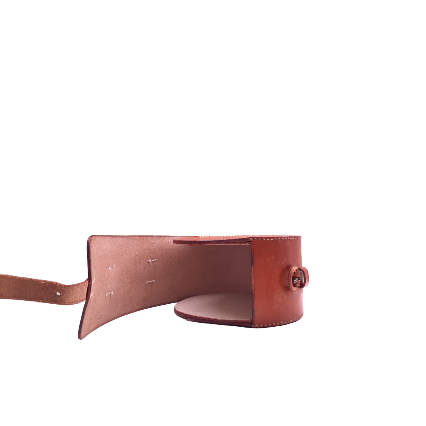 Vintage leather case open showing interior